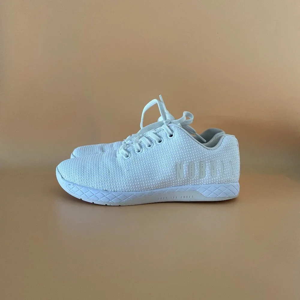 Womens NOBULL Crossfit Trainer Sneakers Size 6.5 White Platinum